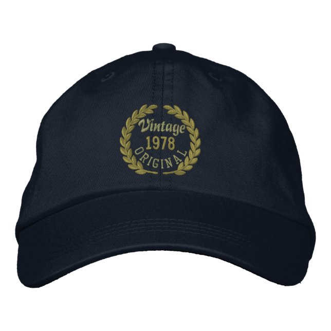 Personalized Your YEAR Original Laurels Embroidery Embroidered Hat (Front)