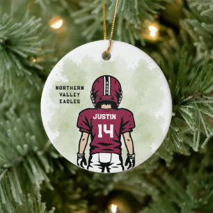 Personalized Youth Football Ornament