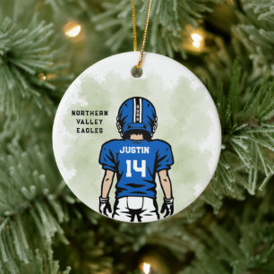Personalized Youth Football Ornament