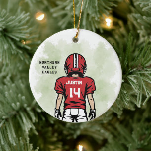 Personalized Youth Football Ornament