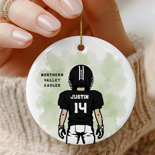 Personalized Youth Football Ornament