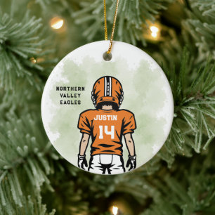 Personalized Youth Football Ornament