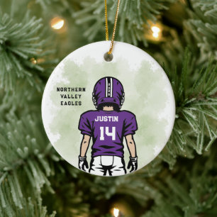 Personalized Youth Football Ornament