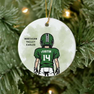 Personalized Youth Football Ornament