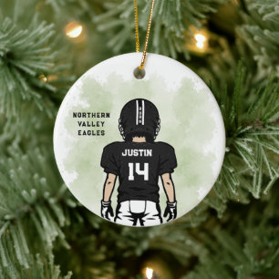 Personalized Youth Football Ornament