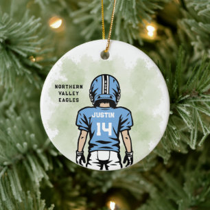 Personalized Youth Football Ornament