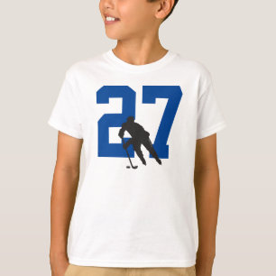 Personalized Youth Hockey Player Number T-Shirt