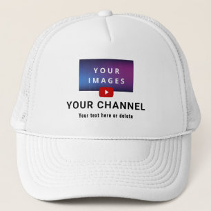 Personalized Youtube Channel Name Custom Photo Trucker Hat