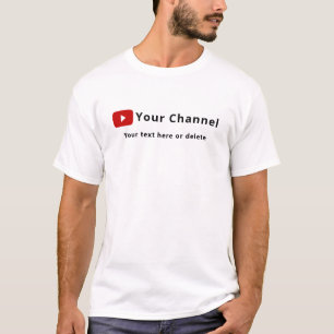 Personalized Youtube Channel Name Custom White T-Shirt