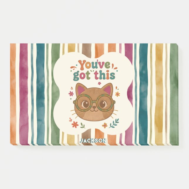 Personalized You've Got This Cat Post-it® Notes (Front)