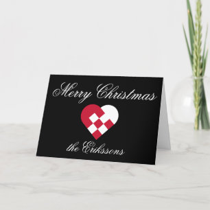 Personalized Yule Heart Christmas Card