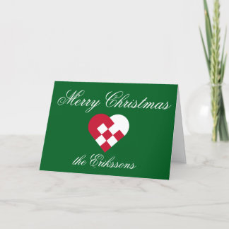 Personalized Yule Heart Christmas Card