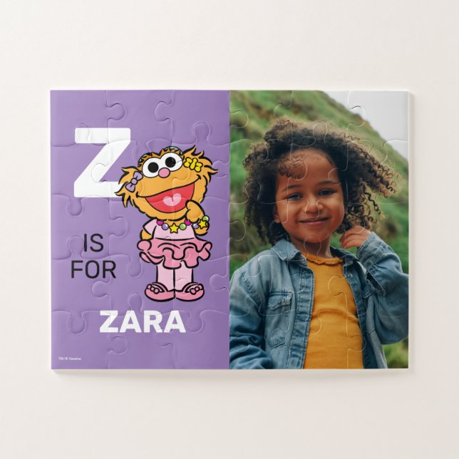 Personalized Z is for Zoe | Photo Jigsaw Puzzle (Horizontal)