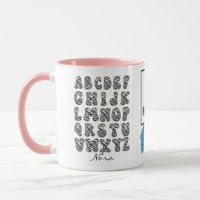 Personalized Zebra  Alphabet Set Mug (Left)