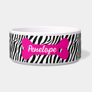 Personalized Zebra Animal Print Bone 