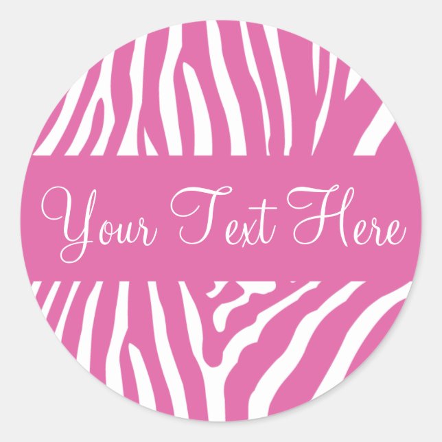 Personalized Zebra Envelope Sticker Seal (Front)