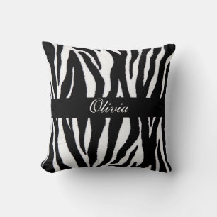 Personalized Zebra pattern throw Pillow