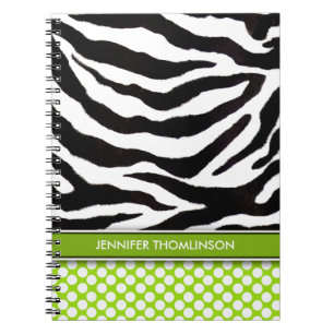 Personalized Zebra Polka Dots Journal / Notebook