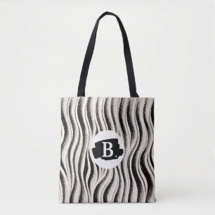 Personalized Zebra Stripe All-Over Print Tote Bag