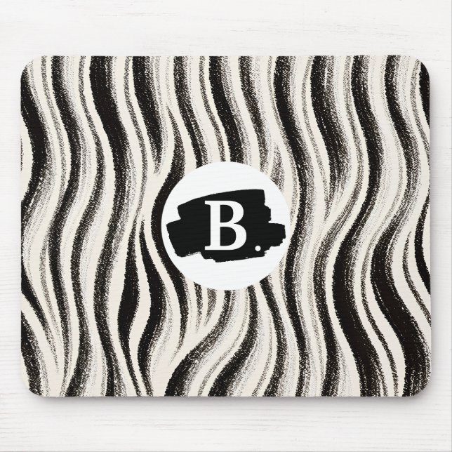 Personalized Zebra Stripe Mouse Pad (Front)