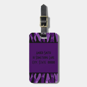 Personalized Zebra Stripe Pattern Luggage Tag