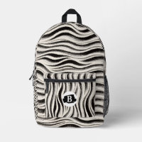 Personalized Zebra Stripe Print Cut & Sew Bag