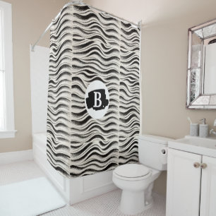 Personalized Zebra Stripe Shower Curtain