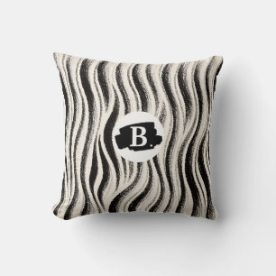 Personalized Zebra Stripe Throw Pillow – Custom