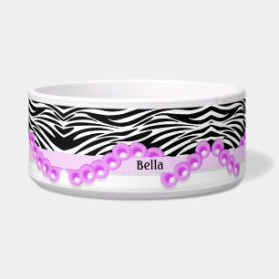Personalized Zebra Stripes and Pink Pearls