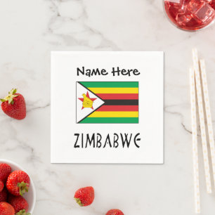 Personalized Zimbabwe Flag Napkin