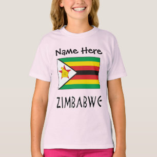 Personalized Zimbabwe Flag T-Shirt