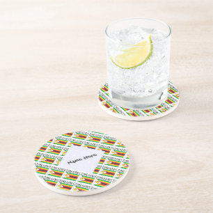 Personalized Zimbabwe Flag Tiled Coaster
