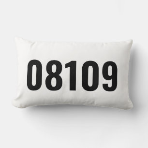 Personalized Zip Code Lumbar Pillow