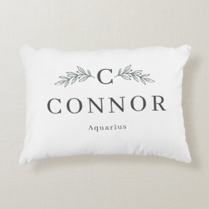 Personalized Zodiac Monogram Accent Pillow