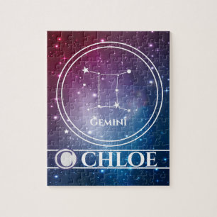 Personalized Zodiac Sign GEMINI   Jigsaw Puzzle