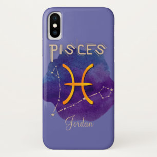 Personalized Zodiac Sign Pisces Constellation Case-Mate iPhone Case