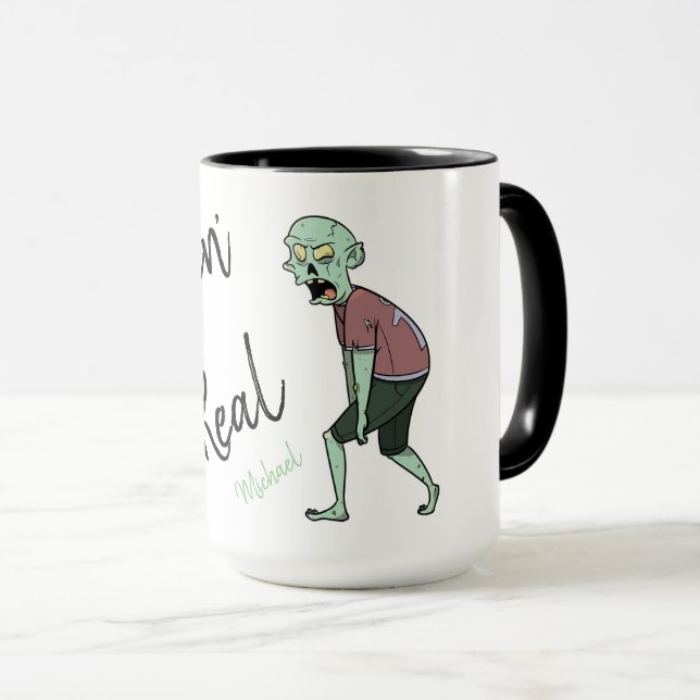 Personalized Zombie Creepin' it Real Mug (Front Right)