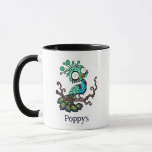 Personalized Zombie Peacock Mug