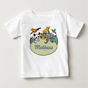 personalized zoo family animals baby T-Shirt