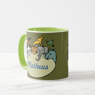 Personalized Zoo Family Animals Mug