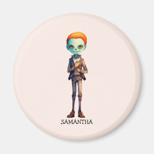 Personalized Zoombie Halloween Magnet