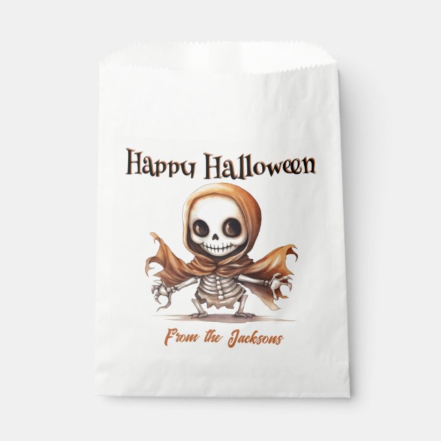 PERSONALIZEDHappy Halloween | SKELETON ART Favour Bag (Front)