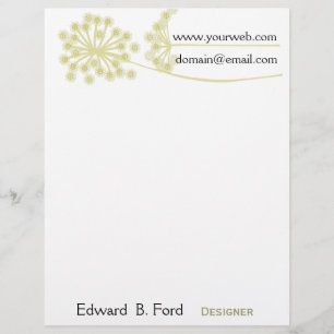 Personally Yours! The Vintage Flower Flowers Letterhead
