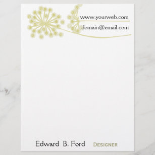 Personally Yours! The Vintage Flower Flowers Letterhead