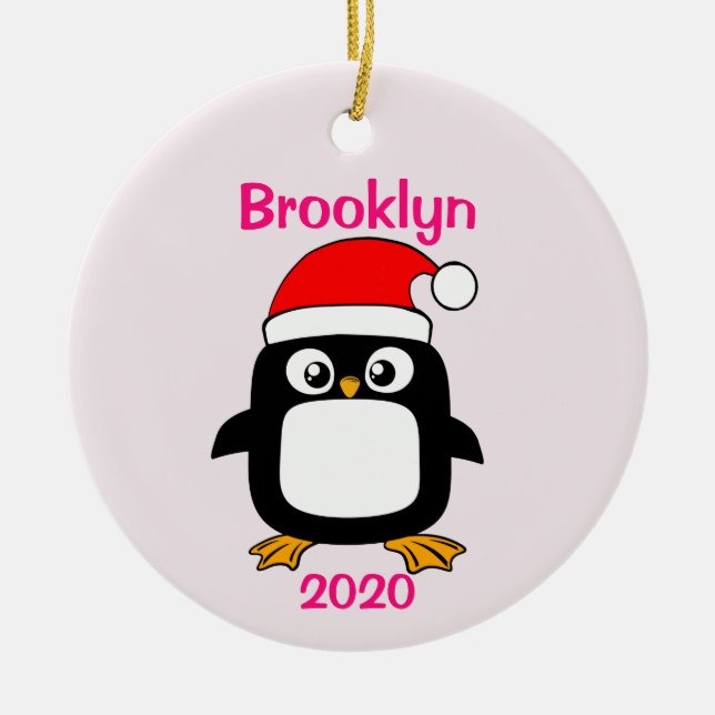 Personalzed Girl's Christmas Ornament (Front)