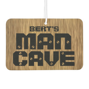 Personalzied Man Cave Wood Grain Air Freshener