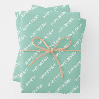 PERSONALZIED NAME STYLISH MODERN HAPPY BIRTHDAY  WRAPPING PAPER SHEET