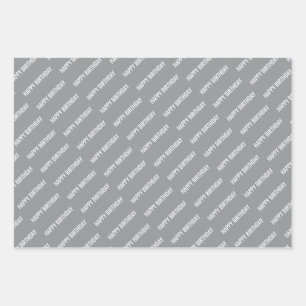 PERSONALZIED NAME STYLISH MODERN HAPPY BIRTHDAY  WRAPPING PAPER SHEET