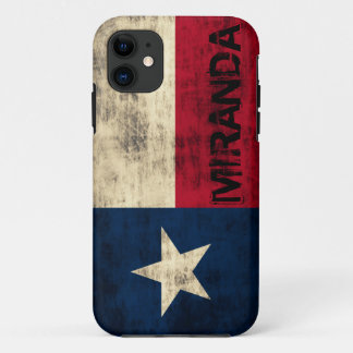 Personalzied Vintage Grunge Flag of Texas iPhone 11 Case