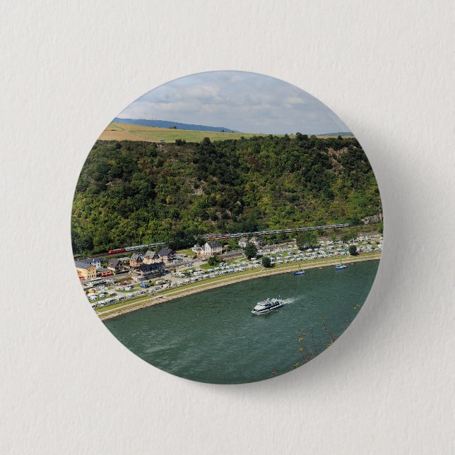 Personenzug an der Loreley 2 Inch Round Button (Front)